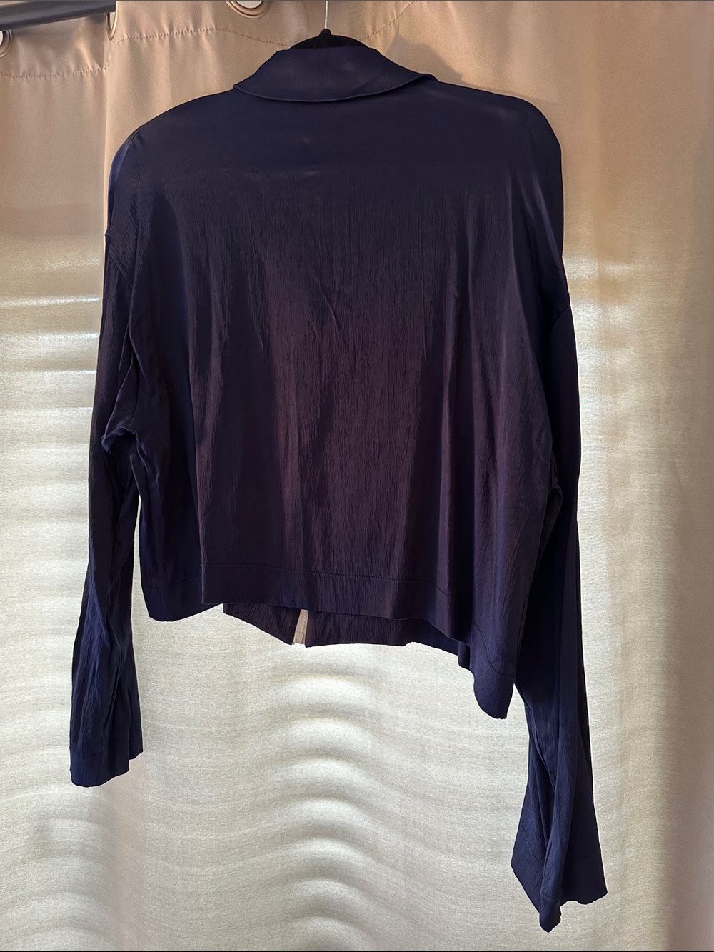 🫟 2 for $40🫟 Zara Navy Zip-Front Lightweight Jacket - Picture 4 of 4